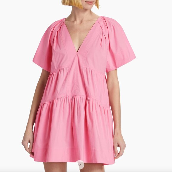 A.L.C. Camila Dress NWT Size 8, Pink Tiered Cotton - Never worn, from Saks - Picture 3 of 11